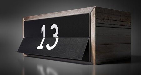 13 - calendar with day of a month - 3D illustration