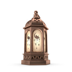 traditional Arabic lanterns in copper for Ramadan and Eid festival decoration. PNG © Design Mystery