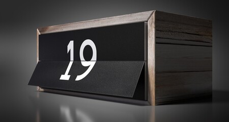19 - calendar with day of a month - 3D illustration