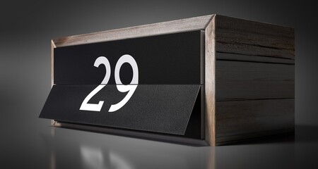 29 - calendar with day of a month - 3D illustration