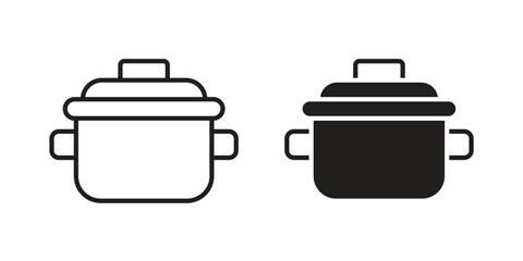 Crock pot icon for web design, mobile apps