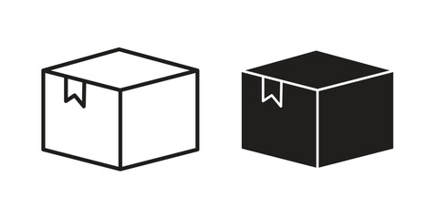 Delivering box icon for web design, mobile apps
