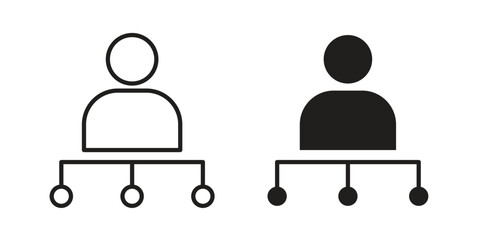 Department head icon for web design, mobile apps