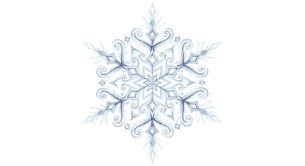 Decorative snowflake design with intricate patterns in blue  