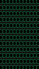 Abstract Dark Background with Seamless Pattern of Green Circles Interconnected Design creating a Modern Artistic Backdrop or Wallpaper