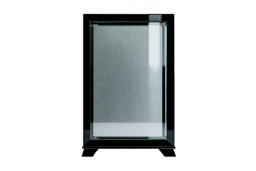 Elegant glass award with a sleek design, perfect for recognition ceremonies and corporate achievements.