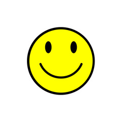 Smile icon. Emoticon vector. Smiling emoticon.