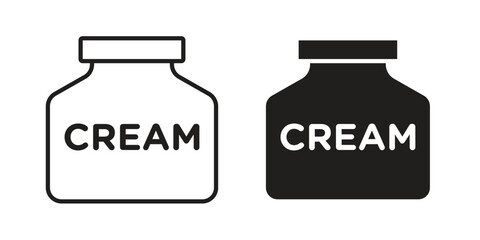 Facial cream icon for web design, mobile apps