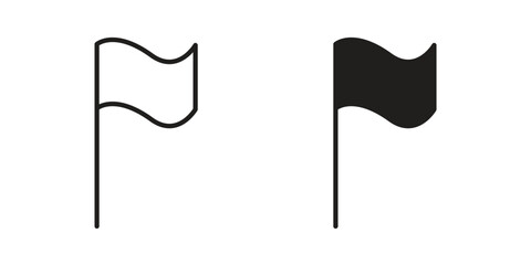 Flag icon for web design, mobile apps