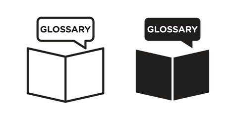 Glossary icon for web design, mobile apps
