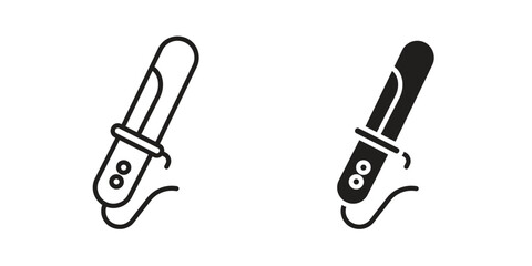 Hair curler icon for web design, mobile apps