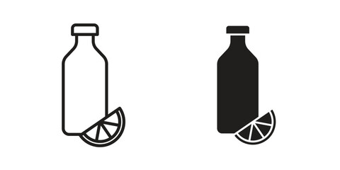 Juice bottle icon for web design, mobile apps