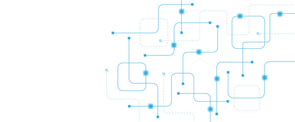 Abstract futuristic technology background. Technology background with crossed lines and dots.