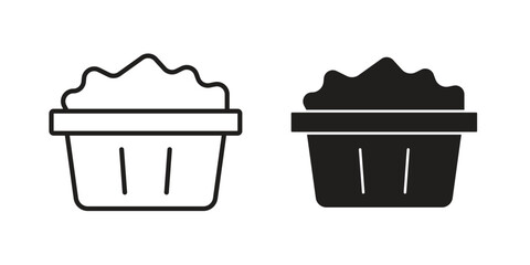 laundry hamper icon for web design, mobile apps