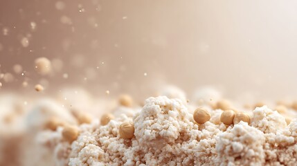 Close up of flour and chickpeas for baking ingredients and cooking photography ideas