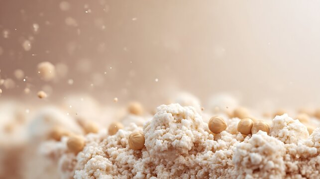 Close up of flour and chickpeas for baking ingredients and cooking photography ideas - Powered by Adobe