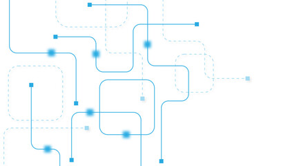 Abstract futuristic technology background. Technology background with crossed lines and dots.