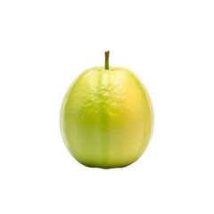 Fresh guava fruit isolated on white background healthy eating concept.