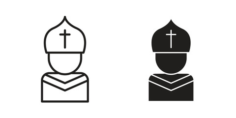 Pope icon for web design, mobile apps