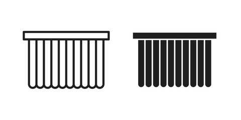Shower curtain icon for web design, mobile apps