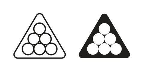 Snooker icon for web design, mobile apps