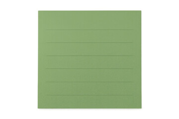 Fototapeta premium Green lined sticky note blank template blank memo paper for writing messages agenda reminder copy space