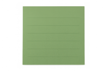 Green lined sticky note blank template blank memo paper for writing messages agenda reminder copy space