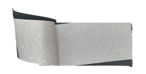 Torn brown kraft paper in transparent background png with black border