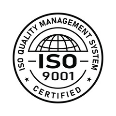 Iso 9001 quality management system certified standard certification logo