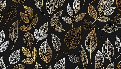 Elegant Leaf Pattern - A Seamless Botanical Design.