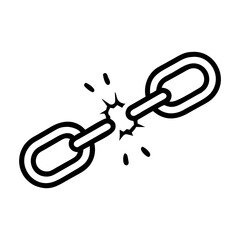 Holocaust broken chain link icon