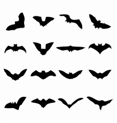 Black Bat Silhouettes.eps