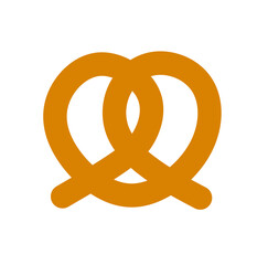 pretzel icon vector on white background