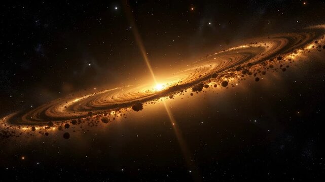 A stunning spiral galaxy shines brightly in the vast expanse of space showcasing cosmic beauty and the wonders of the universe exploration