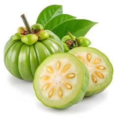 fresh garcinia isolated on white background perfect