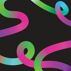 Vibrant Flowing Ribbons Abstract Backdrop Futuristic Technology Connection Pattern