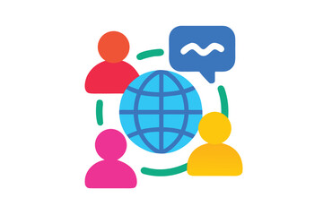 Global communication and internet concept vector