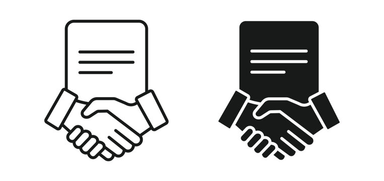 legal Agreement icon  , Symbolizes partnership, trust, or signing a deal. vector illustration .