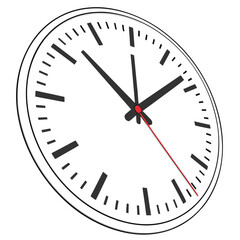 Analog clock showing the time, time concept