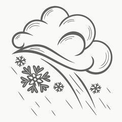 Illustration of a snowstorm
