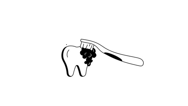 animated icon showing proper dental care for oral hygiene and health