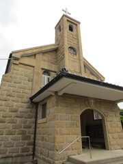 長崎県平戸市生月島、カクレキリシタン発見の碑もあるカトリック山田教会