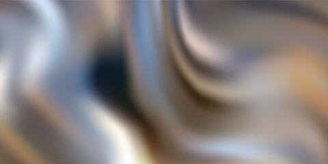 Abstract metallic swirl background with gold and silver gradient texture. Modern trendy design in Vector Illustration