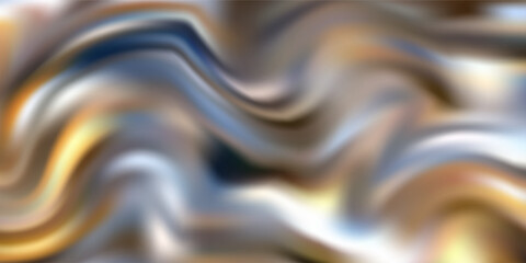 Abstract metallic swirl background with gold and silver gradient texture
