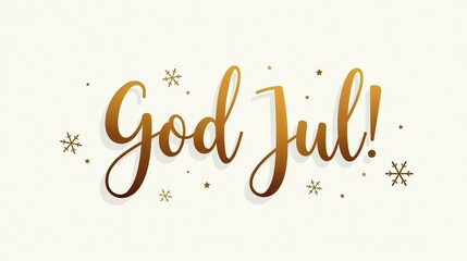 A cozy Christmas and New Year message in Swedish, God Jul.