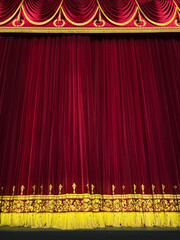 Red Velvet Theatre Curtain vertical photo