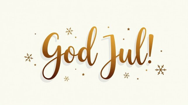 A cozy Christmas and New Year message in Swedish, God Jul.