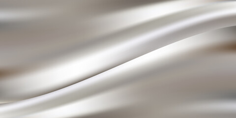 Silver metallic wave background with smooth gradient texture. Suit for banner, web, poster, pamflet, brochure and presentation