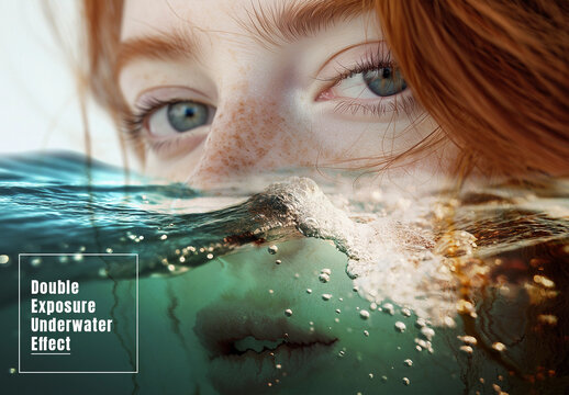 Double Exposure Underwater Portrait Effect