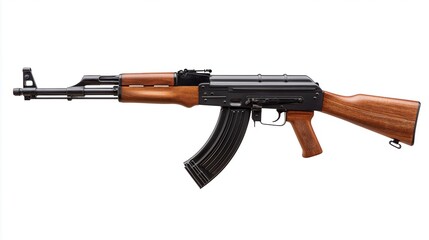 Classic AK-47 Assault Rifle Side View